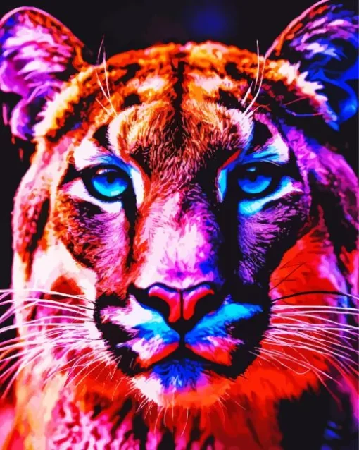 Neon Tiger Animal Diamond Painting