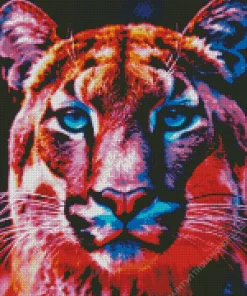 Neon Tiger Animal Diamond Painting