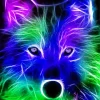 Neon Wolf Diamond Painting