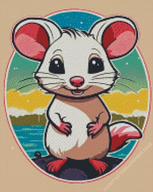 Opossum Art Diamond Painting