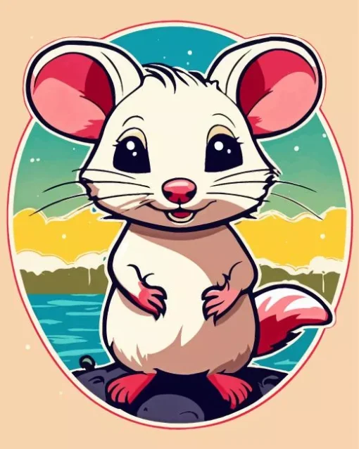 Opossum Art Diamond Painting