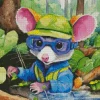 Opossum In Glasses Diamond Painting