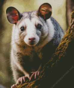 Opossum On A Tree Diamond Painting