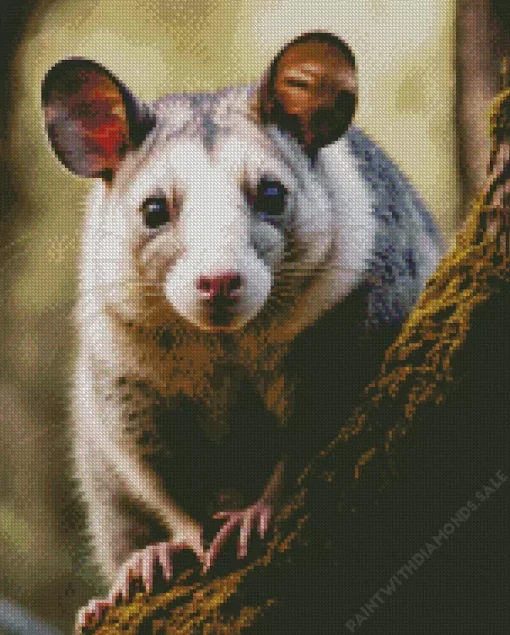 Opossum On A Tree Diamond Painting