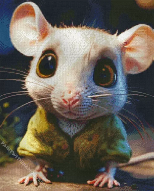 Opossum With Big Eyes Diamond Painting