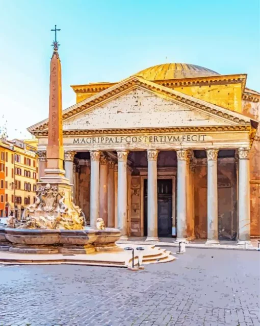 Pantheon Rome Diamond Painting