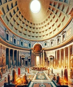 Pantheon Architecture Diamond Painting