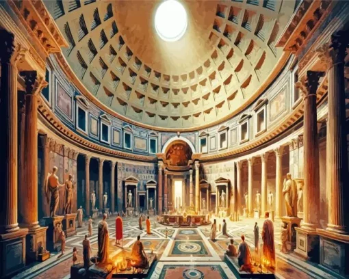 Pantheon Architecture Diamond Painting