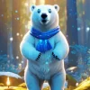 Polar Bear In Forest Diamond Painting