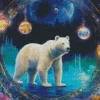 Polar Bear In Space Diamond Painting