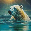 Polar Bear Swimming Diamond Painting