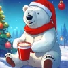 Polar Bear With Santa Hat Diamond Painting