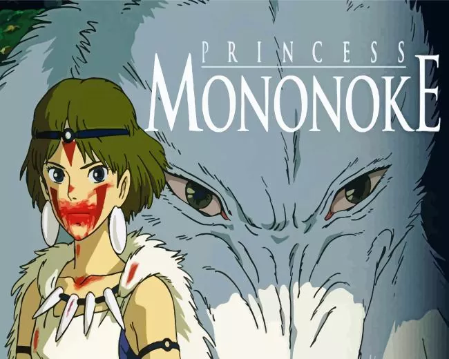 Princess Mononoke anime poster Diamond By Numbers Princess Mononoke Anime Poster Diamond Painting