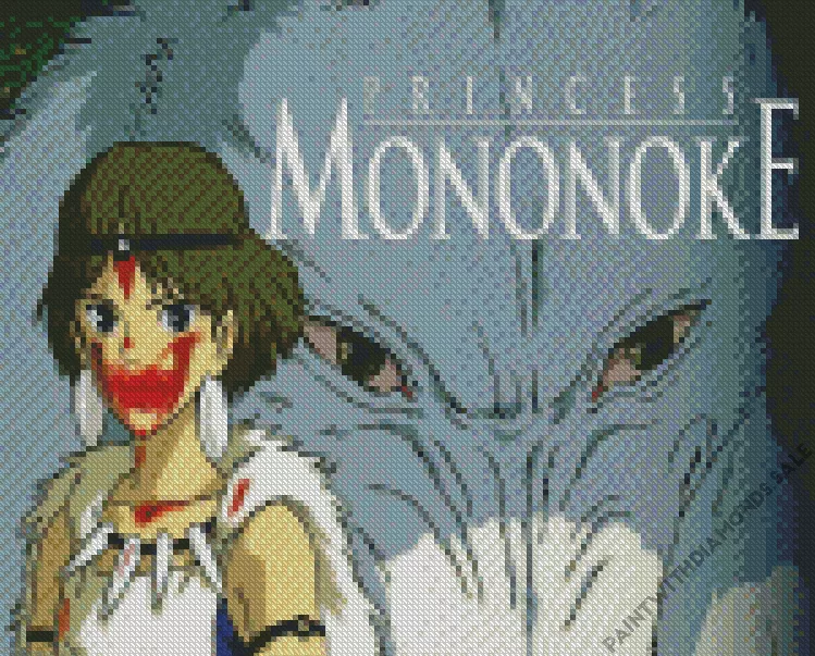 Princess Mononoke anime poster Diamond Dotz Princess Mononoke Anime Poster Diamond Painting