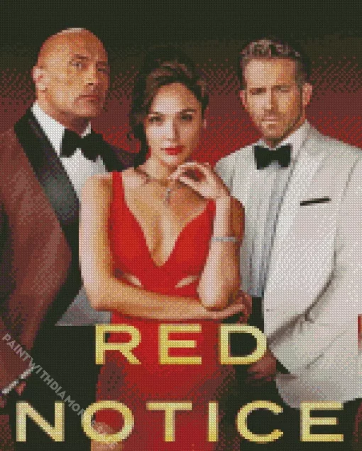 Red Notice Dwayne Johnson Diamond Painting