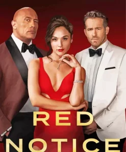 Red Notice Dwayne Johnson Diamond Painting