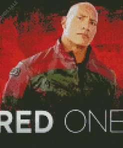 Red One Dwayne Johnson Diamond Painting