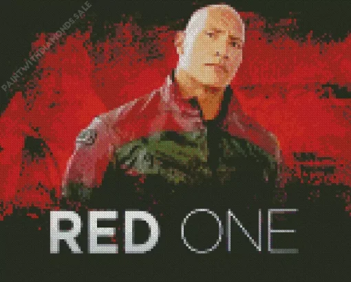 Red One Dwayne Johnson Diamond Painting