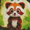 Red Panda On A Tree Diamond Painting