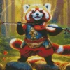 Red Panda With A Violin Diamond Painting