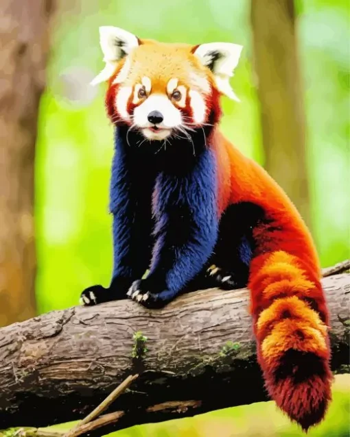 Red Panda With Elf Ears Diamond Painting