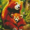 Red Pandas Diamond Painting