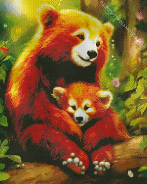 Red Pandas Diamond Painting