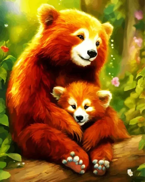 Red Pandas Diamond Painting