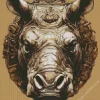 Rhino Head Diamond Painting