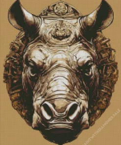 Rhino Head Diamond Painting