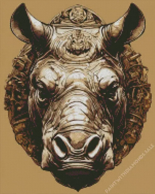 Rhino Head Diamond Painting