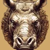 Rhino Head Diamond Painting