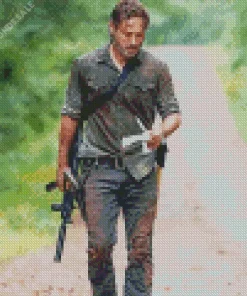 Rick Grimes Character Diamond Painting