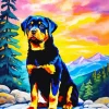 Rottweiler Dog Diamond Painting