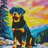 Rottweiler Dog Diamond Painting