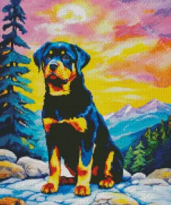 Rottweiler Dog Diamond Painting