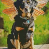 Rottweiler Dog With Wings Diamond Painting