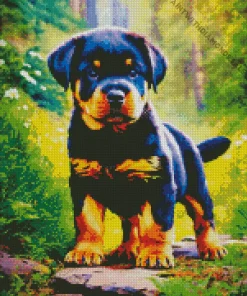 Rottweiler Puppy Diamond Painting