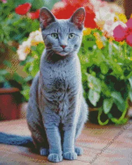 Russian Blue Diamond Painting