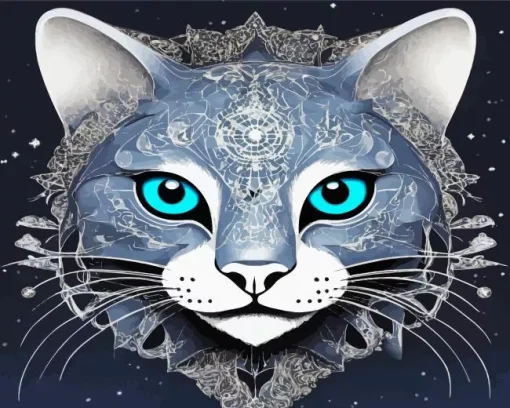 Russian Blue Art Diamond Painting