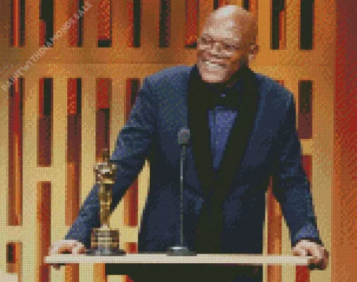 Samuel L Jackson With Award Diamond Painting