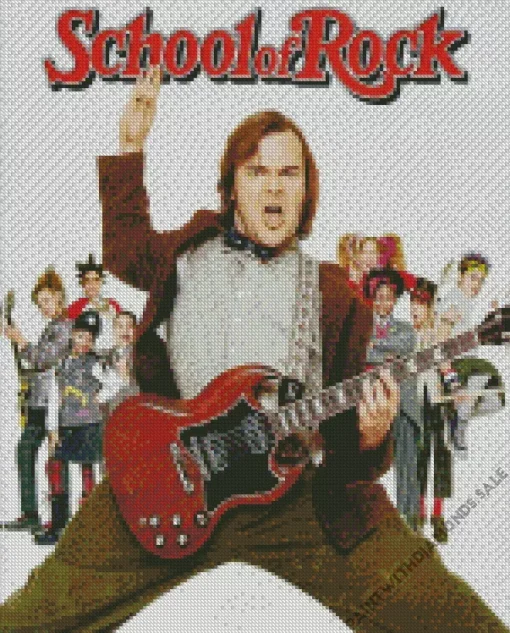 School Of Rock Jack Black Diamond Painting