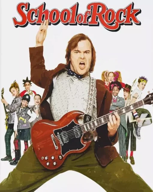 School Of Rock Jack Black Diamond Painting