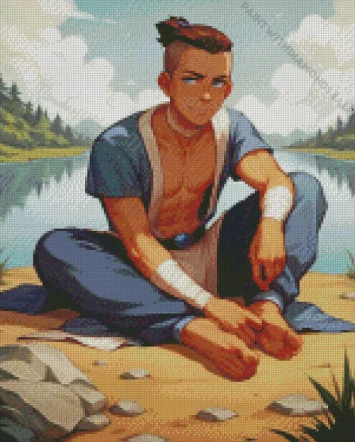 Sokka Anime Diamond Painting