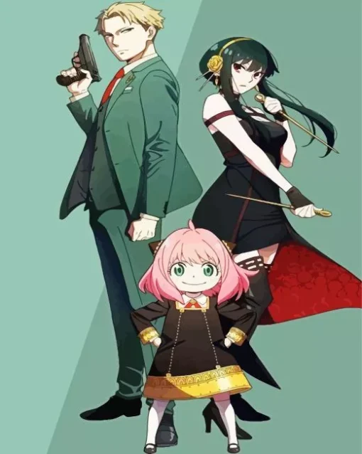 Spy × Family Anime Art Diamond Painting