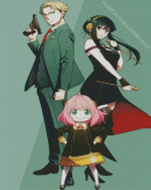 Spy × Family Anime Art Diamond Painting