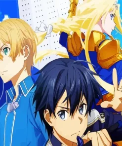 Sword Art Online Eugeo Kirito And Alice Diamond Painting