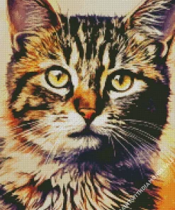 Tabby Cat Art Diamond Painting