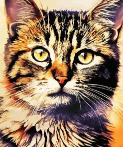 Tabby Cat Art Diamond Painting