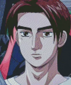 Takumi Fujiwara Initial D Diamond Painting